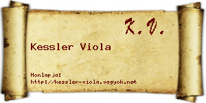Kessler Viola névjegykártya
